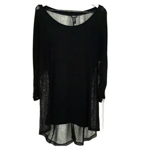 Torrid - Black Hi Lo Top with Mesh Back - 2